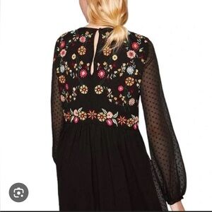 Zara Embroidered Floral Mini Dress